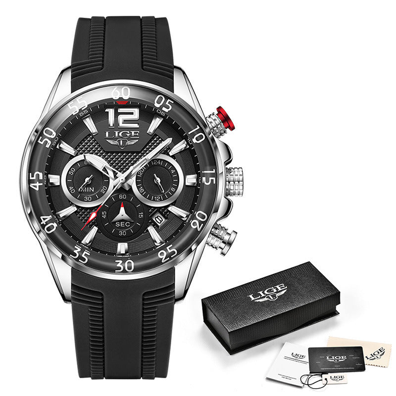 Montre pour Homme, Étanche et Multifonctions Quartz