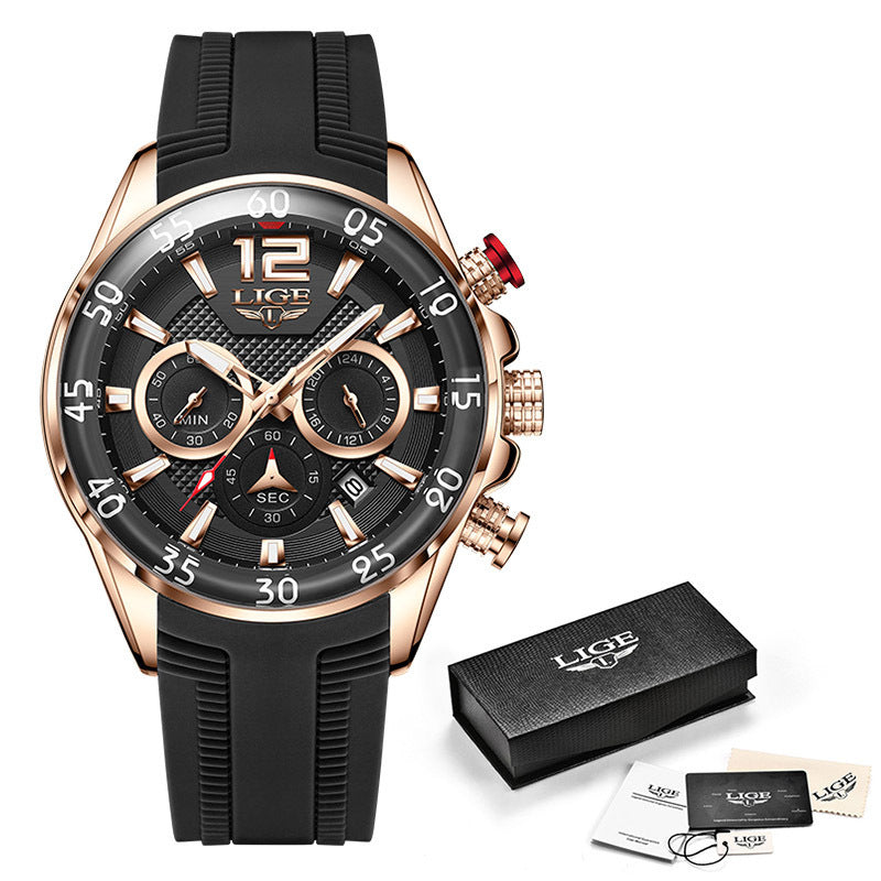Montre pour Homme, Étanche et Multifonctions Quartz
