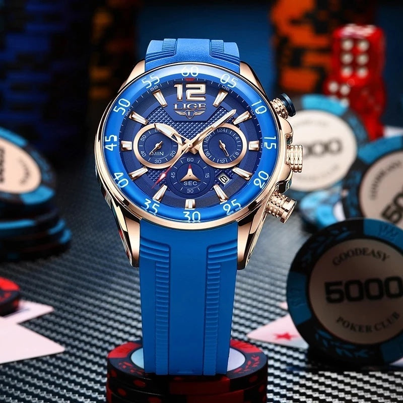 Montre pour Homme, Étanche et Multifonctions Quartz